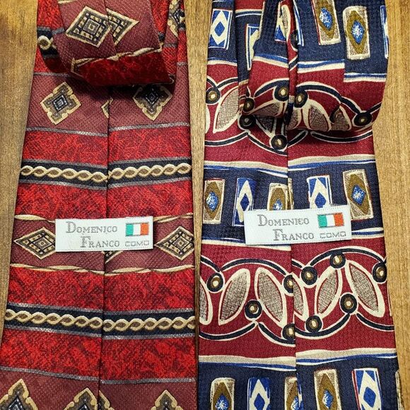 Domenico Franco Como 100% Italian Silk Neck Tie Bundle - Picture 6 of 7